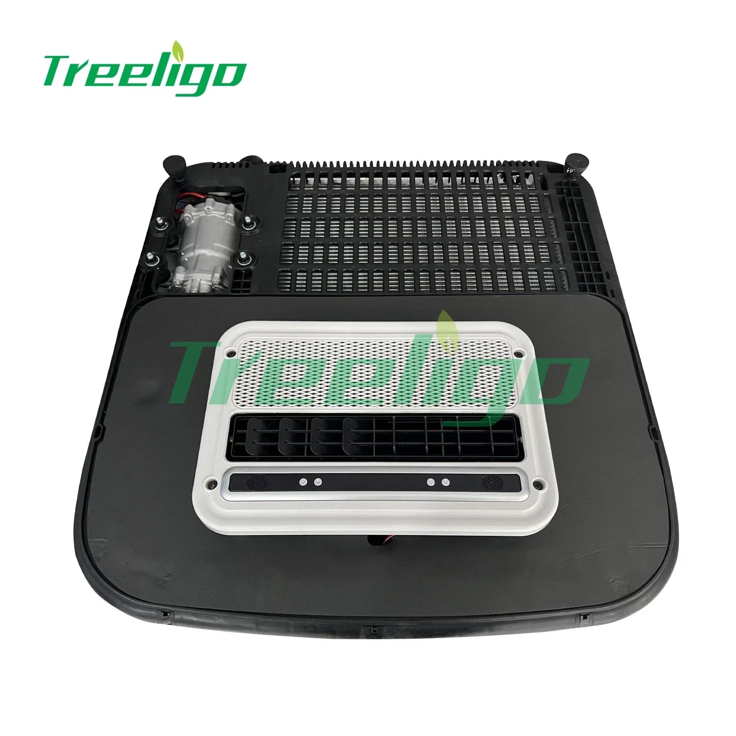 Treeligo 12V/24V Cooling RV Rooftop Air Conditioner 13500BTU Electric Parking Air AC Unit for Motorhome Truck Camper Van Caravan