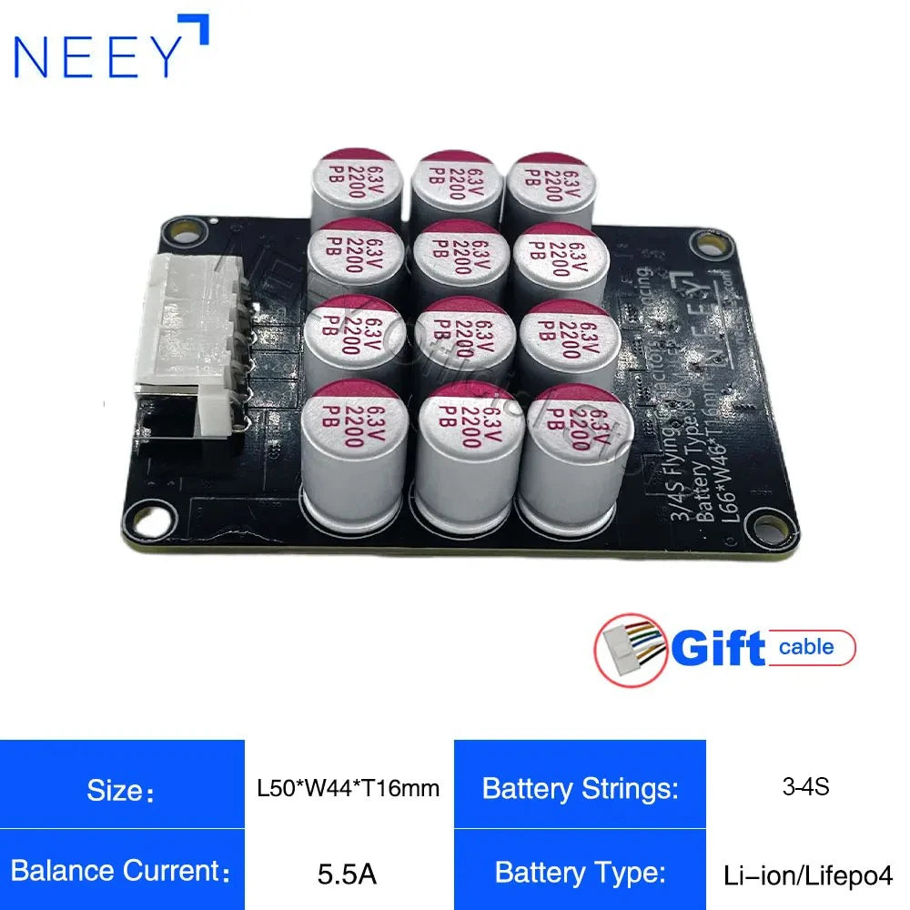 NEEY 5A Active Equalizer Balancer 3S 4S 5S 6S 7S 8S 9S 10S 11S 12S 13S 14S 15S 16S 17S Lifepo4/lipo/lto Battery Energy Capacitor