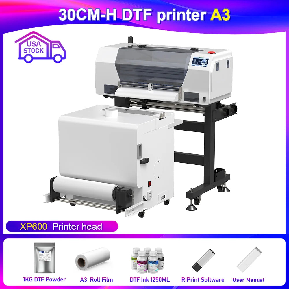 OYfame US EU Stock A3 A4 DTF Printer impresora UV dtf A3 For Epson XP600 T shirt Printing Machine A3 For L805 UV DTF Printer A3