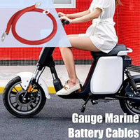 50CM Battery Inverter Cable With Terminals 4AWG Stranded Copper Cord Solar Power Connection Wire With Lug Car Accessories
