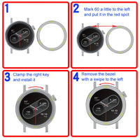 Stylish Metal Bezel Ring Replacement Case Cover for CMF by Nothing Watch Pro 2 with Tempered Glass Protector