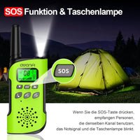 AWANFI Walkie Talkie Children, 3-12 Years, Walkie Talkie Rechargeable with Li-ion Battery, Radio Set, for Gift/Camping/Adventure
