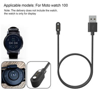 For MOTOROLA MOTO Watch100 Smartwatch Magnetic Charging Cable 100cm Charger Cord Smart Watch Charging Cable Overload Protection