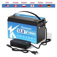 Limited Time Promotion EU Stock 12V Lifepo4 Battery 100Ah 120Ah 200Ah Support  Series/Parallel for RV Marine Trolling Motor