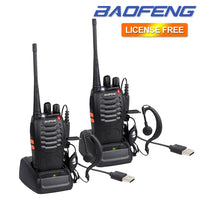 1-4 PCS Baofeng BF-888S UHF Walkie Talkie Long Range VOX Two Way Radio + Earpiece