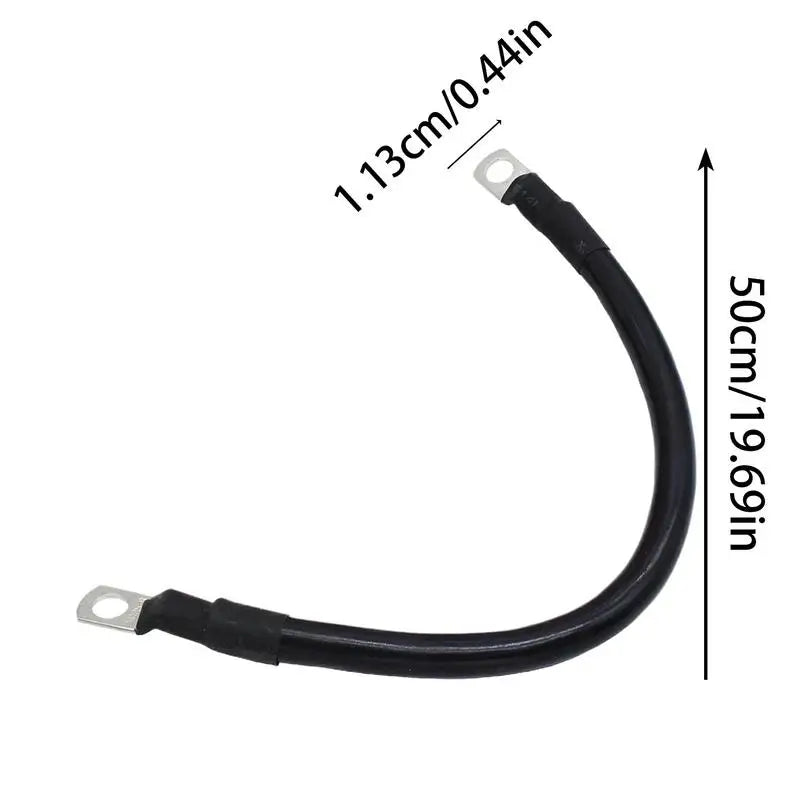 50CM Battery Inverter Cable With Terminals 4AWG Stranded Copper Cord Solar Power Connection Wire With Lug Car Accessories
