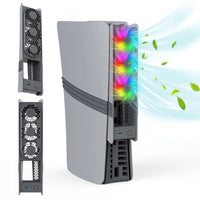 For PS5 Pro/PS5 Slim Cooling Fan Efficient Cooling System External Fan Cooler for Playstation 5 Pro/Slim Disc & Digital Edition