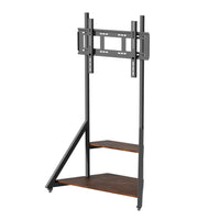 Adjustable Height Rolling Floor TV Stand Industrial Television TV Mount for 40-75 LCD LED Max Load 80KG