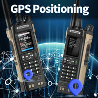 Walkie Talkie Baofeng UV-32 Multi Band 10W GPS Bluetooth Programming Amateur AM Two Way Radio with 2.0" Screen Type-C Ham Radio