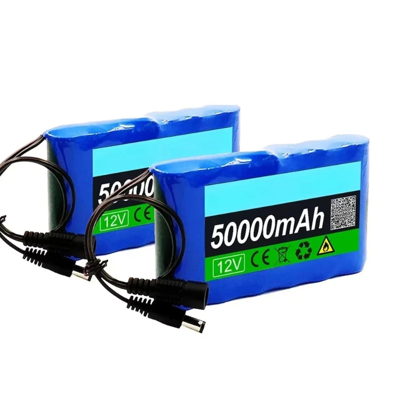For CCTV Cam Monitor Portable Super 12V 50000mah Rechargeable Lithium Ion Battery Pack Capacity DC