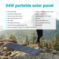 100W Solar Panel Portable Folding 54W 36W 21W Solar Generator for Camping Balcony photovoltaic panels Waterproof