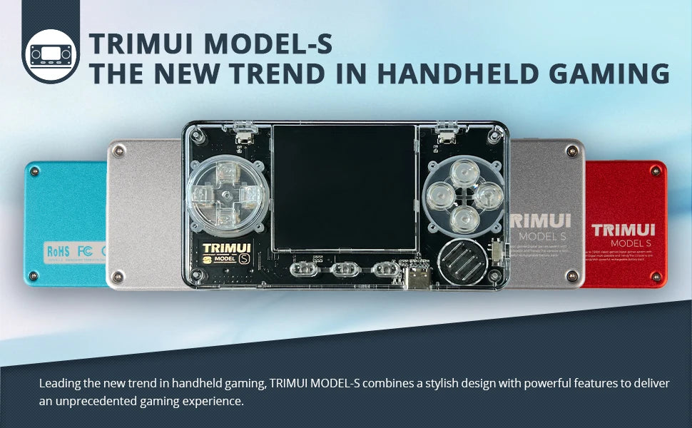TRIMUI Model S Handheld Game Console 2.0 Inch IPS Screen Mini Portable Player 15000plus Classical Games Retro Game Console