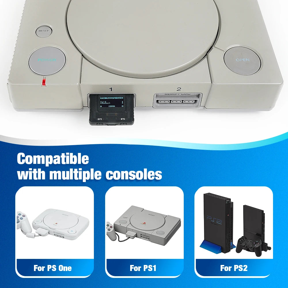 Bitfunx Three Colors PSxMemCard Gen2 Sd2psXtd With MicroSD Card for PlayStation1 PS one Playstation2 Game Consoles