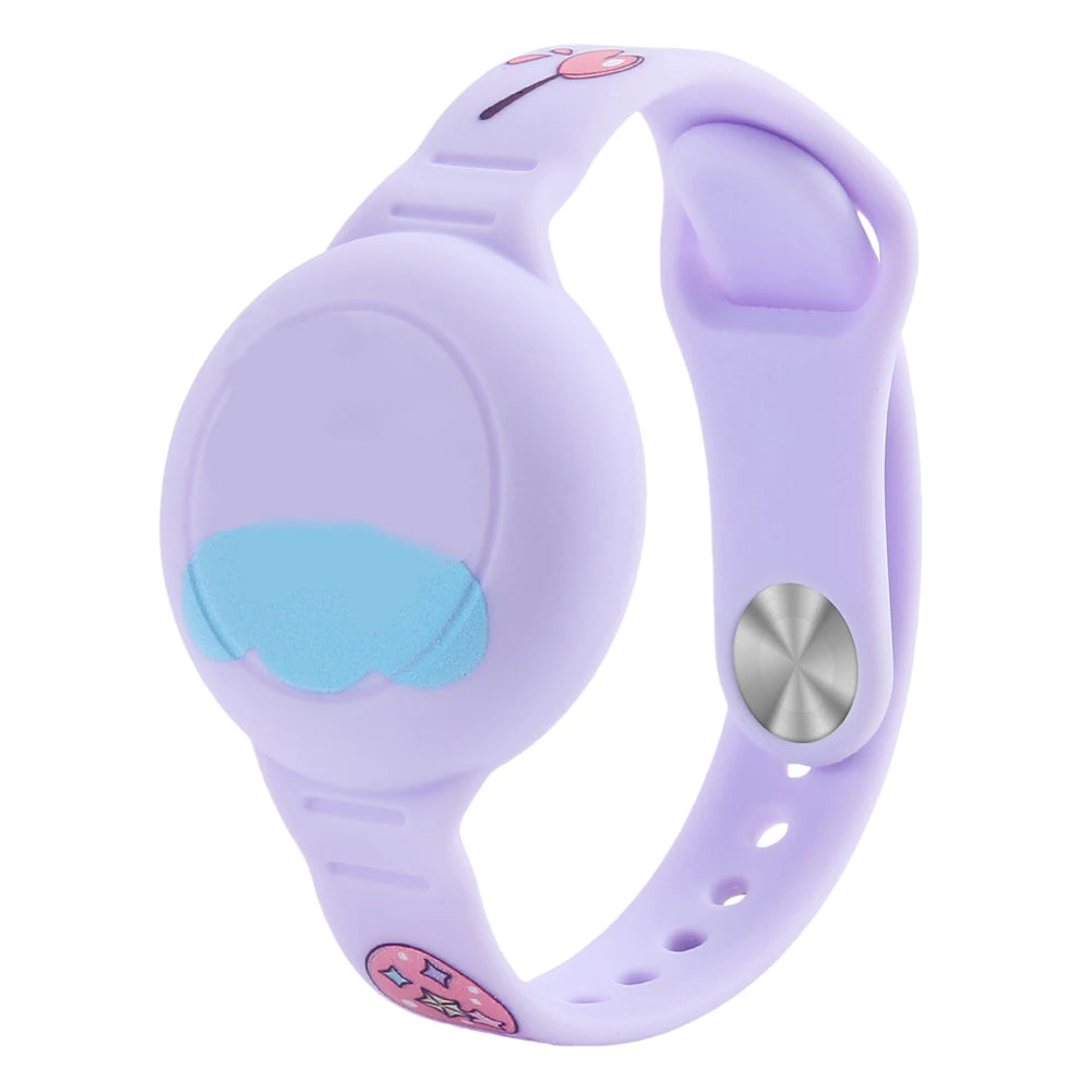 AirTag Bracelet Kid Children Anti-lost Bracelet Waterproof Silicone GPS Tracker Wristband for AirTag Kids Necklace Watch Band