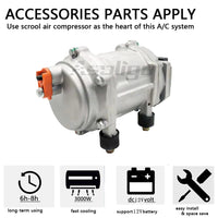 Aspligo Car Electric Air Conditioner 12v 24v Heat and Cool Universal Truck Bus Camper Van Compressor Underdash Air Conditioning