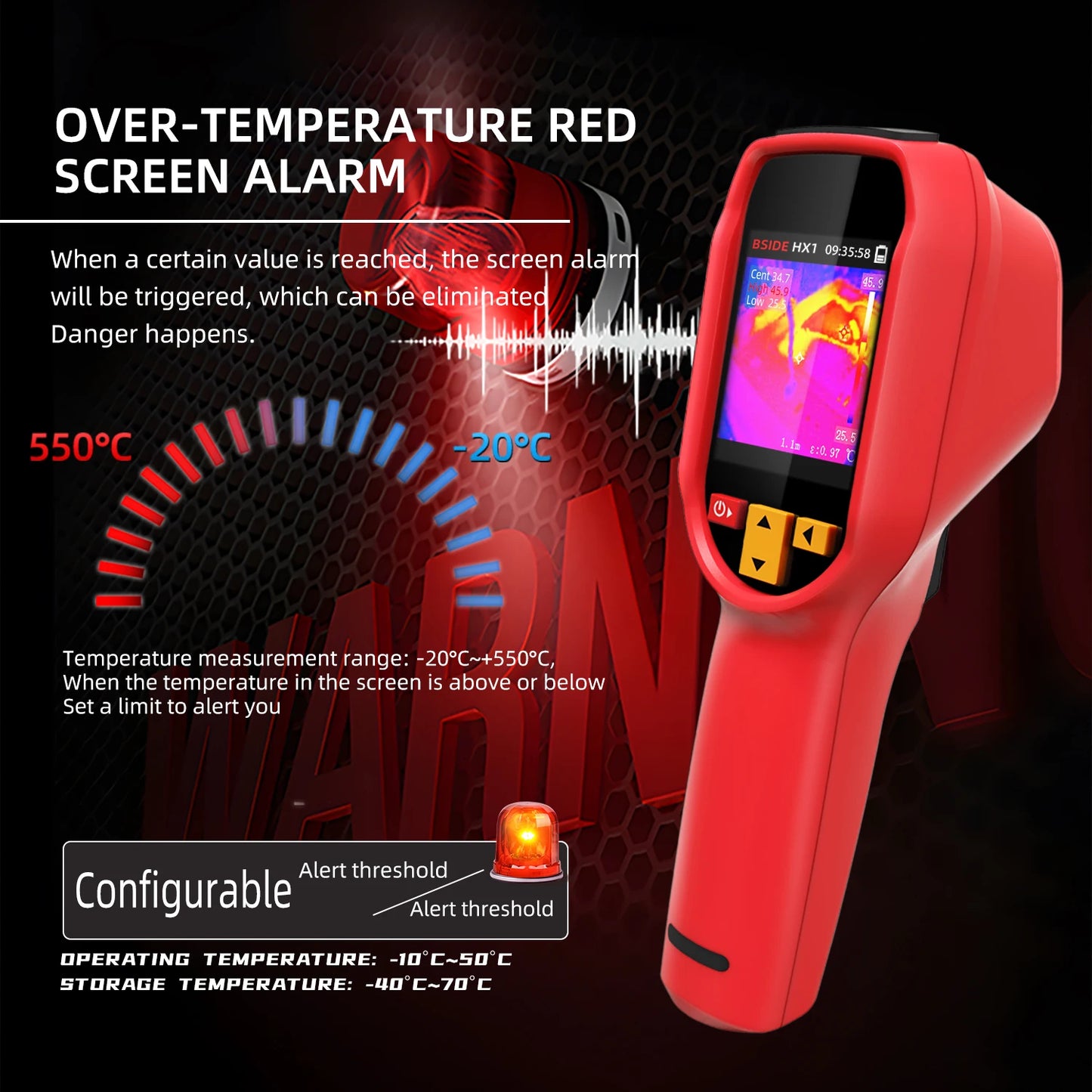 BSIDE HX1 Thermal Imaging Camera 240X240 Thermal Imager Infrared Temperature Meter For Repair PCB, Pipeline Detection