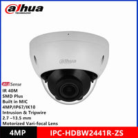 Dahua IPC-HDBW2441R-ZS 2.7mm -13.5mm motorized zoom lens 4MP IR40M IP67 IK10 POE SMD Plus AI WizSense IP camera