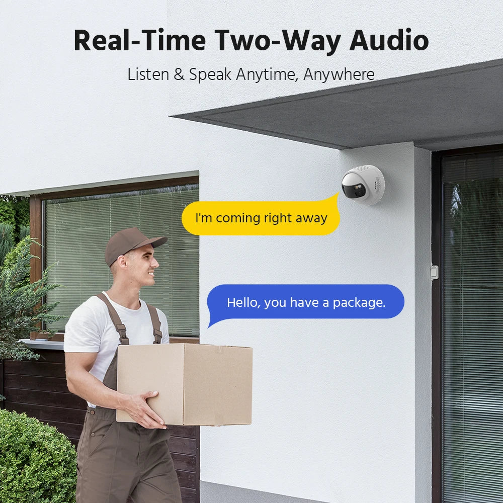 ANNKE 8MP Camera Security Dual Lens Human Detect Two Way Audio 180° Wide View Angle Panoramic Dual Lens Poe IP Camera