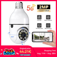 4PC Boykeep Light Bulb Security Cameras, Wireless 5G WiFi ,Ease Life APP,360 Degree E27 1080P Cam,Night Vision,Motion Detection