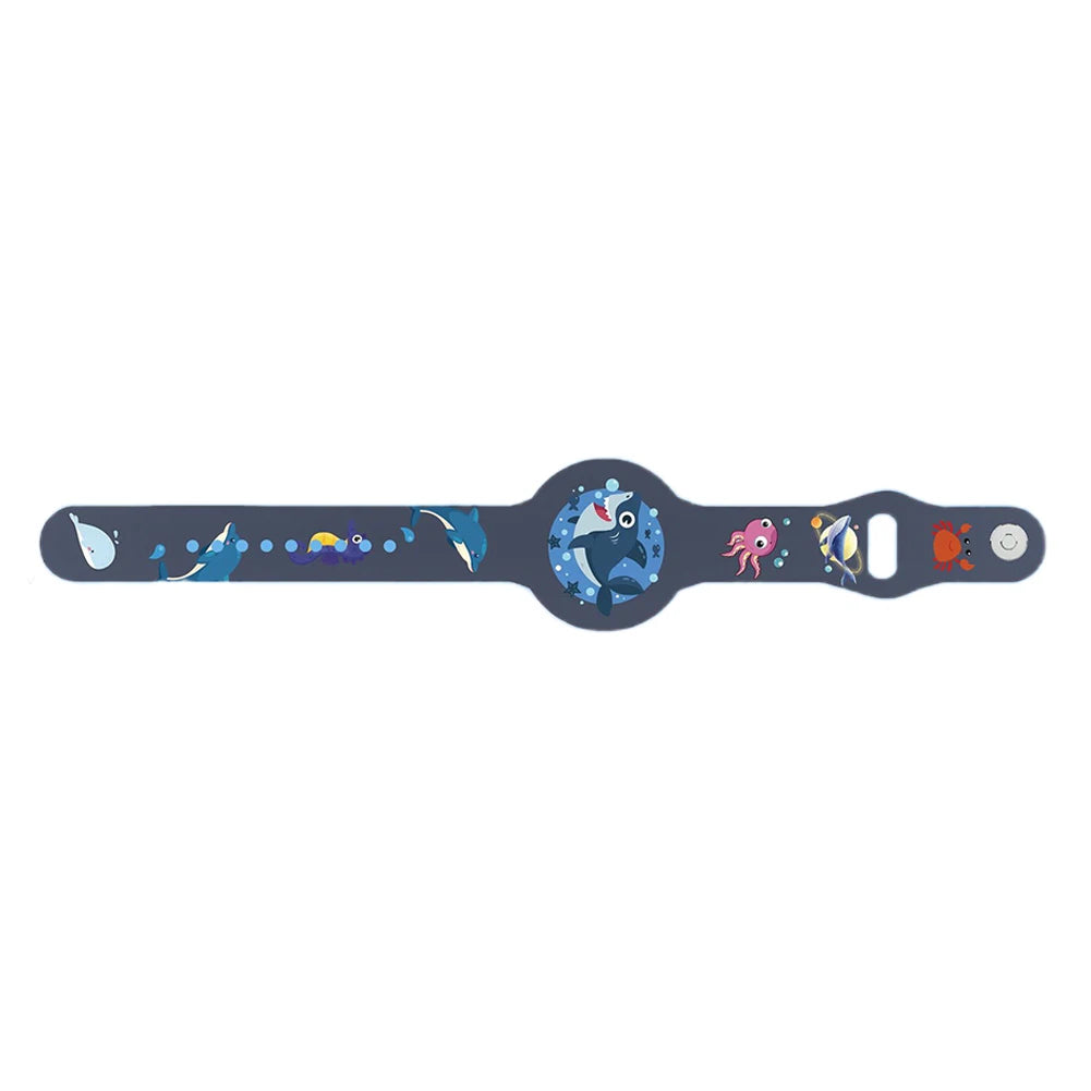 AirTag Bracelet Kid Children Anti-lost Bracelet Waterproof Silicone GPS Tracker Wristband for AirTag Kids Necklace Watch Band