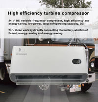 Treeligo 10500BTU Car Electric Parking Cooling Air Conditioner 12V/24V Split Air AC Unit for Truck Caravan Camper Van RV