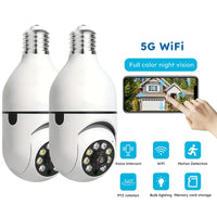 4PC Boykeep Light Bulb Security Cameras, Wireless 5G WiFi ,Ease Life APP,360 Degree E27 1080P Cam,Night Vision,Motion Detection