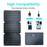 100W Solar Panel Portable Folding 54W 36W 21W Solar Generator for Camping Balcony photovoltaic panels Waterproof