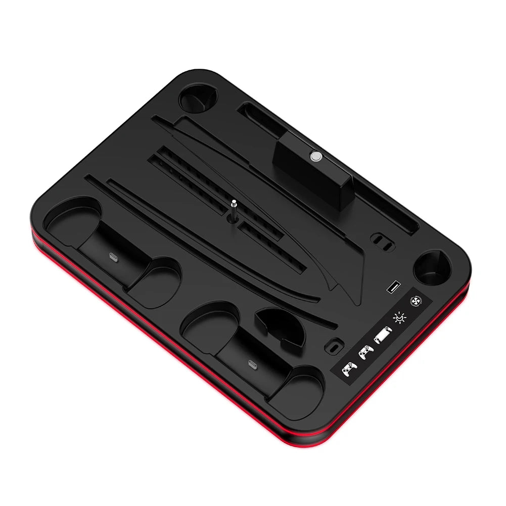 For PS5 Slim Cooling Stand PS5 cooling StationRGB Charging Base Dual Controller Charger Dock Station for PS5/PS5 Slim Accsessory