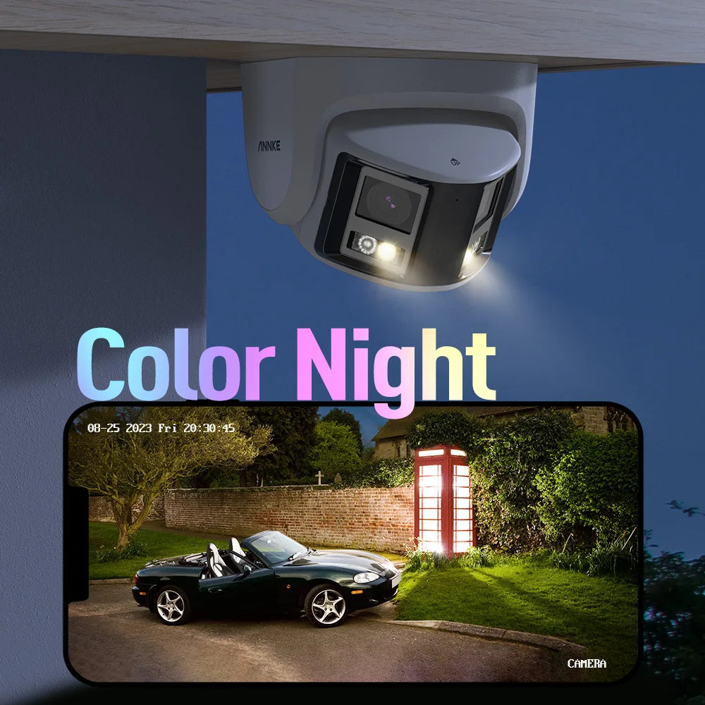 ANNKE 8MP 180°Panoramic Security Camera System POE Protection Dual Lens Camera Two Way Audio 8CH NVR Video CCTV Surveillance Kit