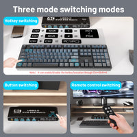 KVM-HDMI2.0b KVM USB3.0 2x2 matrix 4K/60HZ with hotkeys/expansion, powered, black.