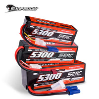 SUNPADOW Lipo Battery 5300mAh 2S 3S 4S 7.4V 11.1V 14.8V EC5 Plug 100C for RC Car Plane DJI Truck Tank Buggy Racing Boat Models