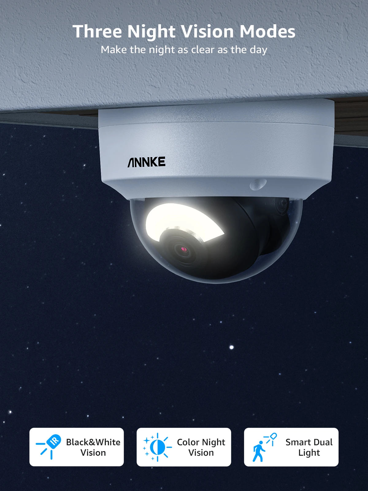 ANNKE C800 4K PoE Security Camera Outdoor IK10 8MP Smart Dual Light Built-in Mic Video Surveillance IP Security Camera