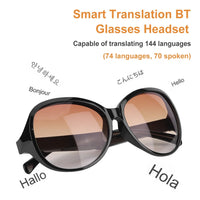144 Languages Smart Glasses Translator UV Protection Translator Glasses & Headset Waterproof Open Ear Sunglasses for Men & Women