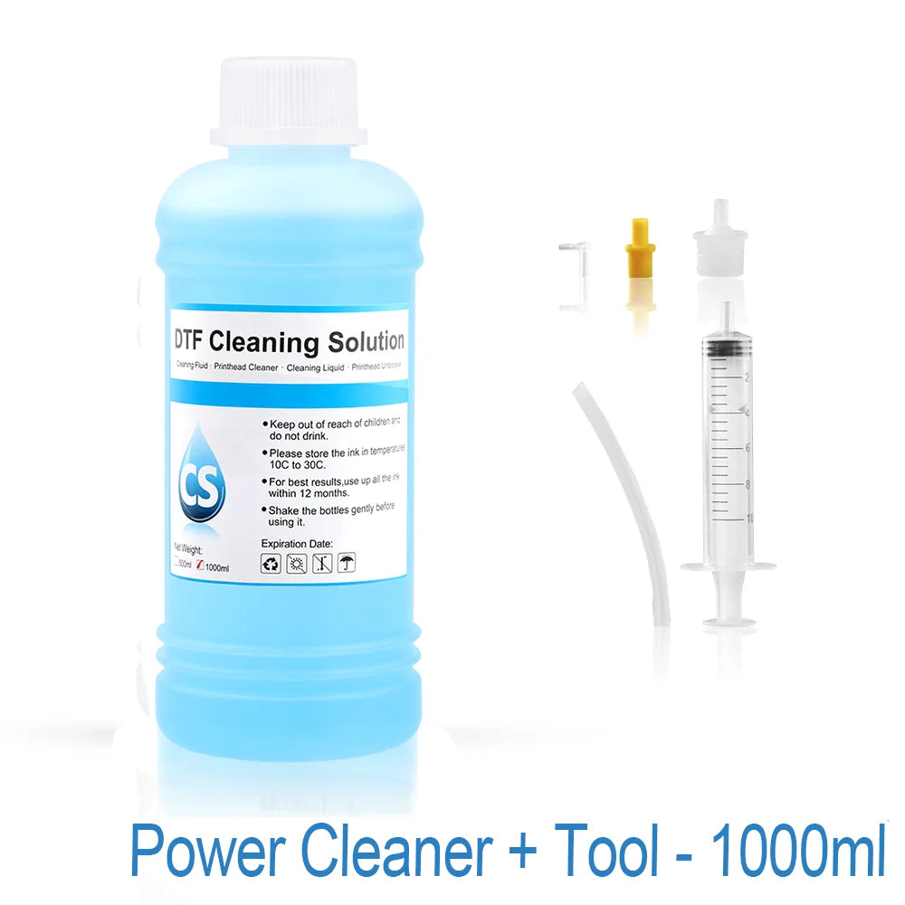 DTF Cleaner DTF cleaning Solution Liquid For DTF (Direct Transfer Film) Printer Printhead Tube Cleaning  (3 Capacity Options)