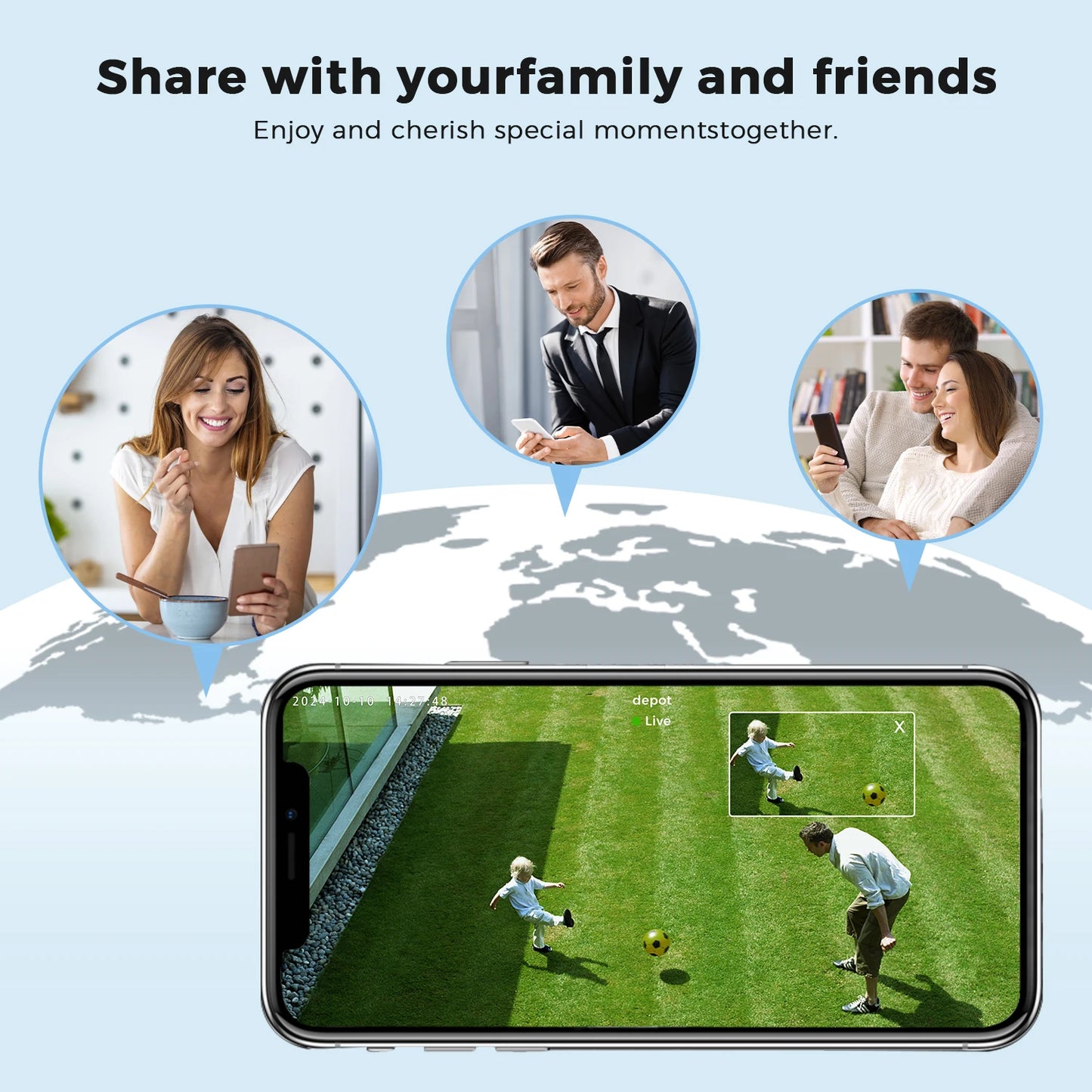 15MP 8K Wifi Camera Outdoor Three Lens Three Screens HD Wifi Security Camera Ai Human Detection PTZ 4K Home Surveillance Camera