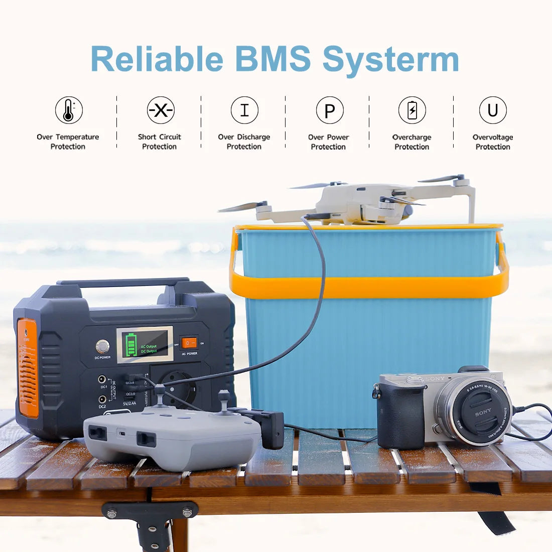 FF Flashfish 200W Portable Power Station 151Wh Solar Generator 230V AC DC Batteries Supply Outdoor Battery for Solar Panel Drone