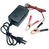 Smart 12V Car Battery Charger 1A Lead-Acid With Indicator Light 14.4 Volt Dual Wire Alligator Clip Camping Auto Charging Socket