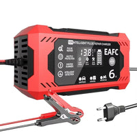 Large Screen Car Battery Charger 6A 12V Car and Motorcycle Battery Charging Device Lead-acid Battery Smart Repair LCD Display