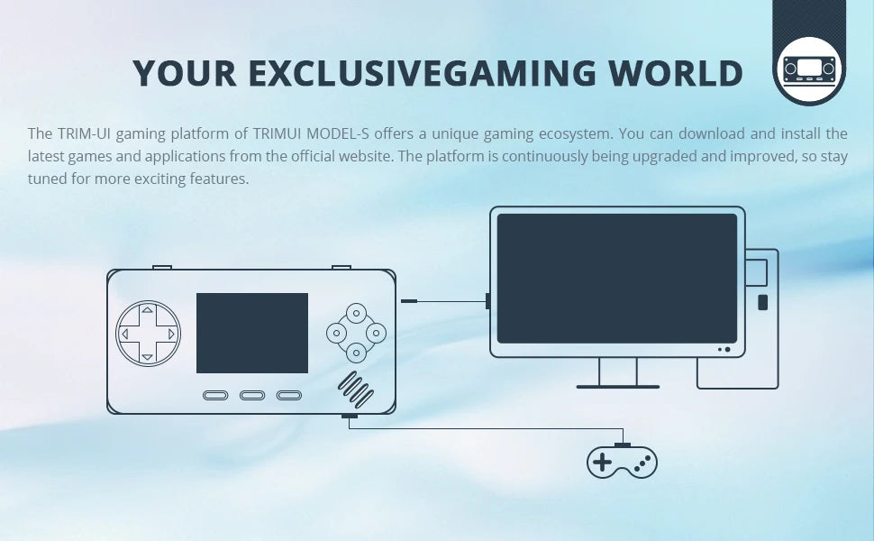 TRIMUI Model S Handheld Game Console 2.0 Inch IPS Screen Mini Portable Player 15000plus Classical Games Retro Game Console