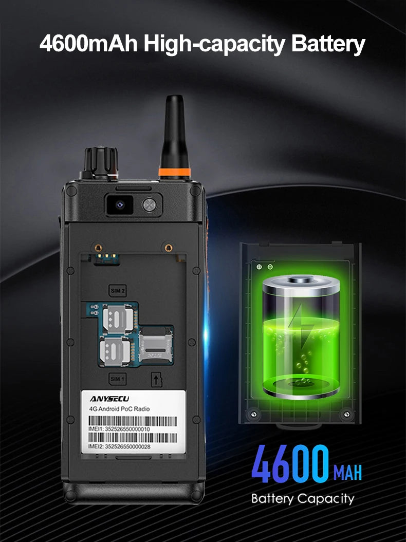 ANYSECU T60 4G Network Radio F41 Android 8.1 LTE WCDMA GSM WIFI GPS Mobile Phone work with Real-ptt Zello