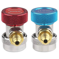 R134A A/C Manifold Gauge Adapter Copper Low/High Coupler Set A/C Adapter Air Conditioner Coolant Air Conditioning Accessories