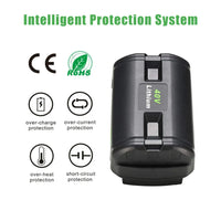 KUNLUN For Ryobi 6.0Ah 40V Li-ion Battery For OP40401 OP4050A OP4050 RY40502 RY40200 Cordless Power Tools Rechargeable Battery