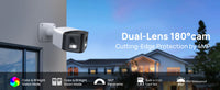 VIKYLIN 180° Panoramic View 4MP Dual-Lens PoE Security IP Camera CCTV Home Outdoor Video Surveillance POE Security camera Onvif