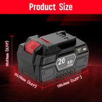 1/2/3/4Pack 20V 5Ah Replacement Battery For Parkside X 20V Team For Parkside PAP 20 B3/A3 PAPS 208 A1 Power Tools