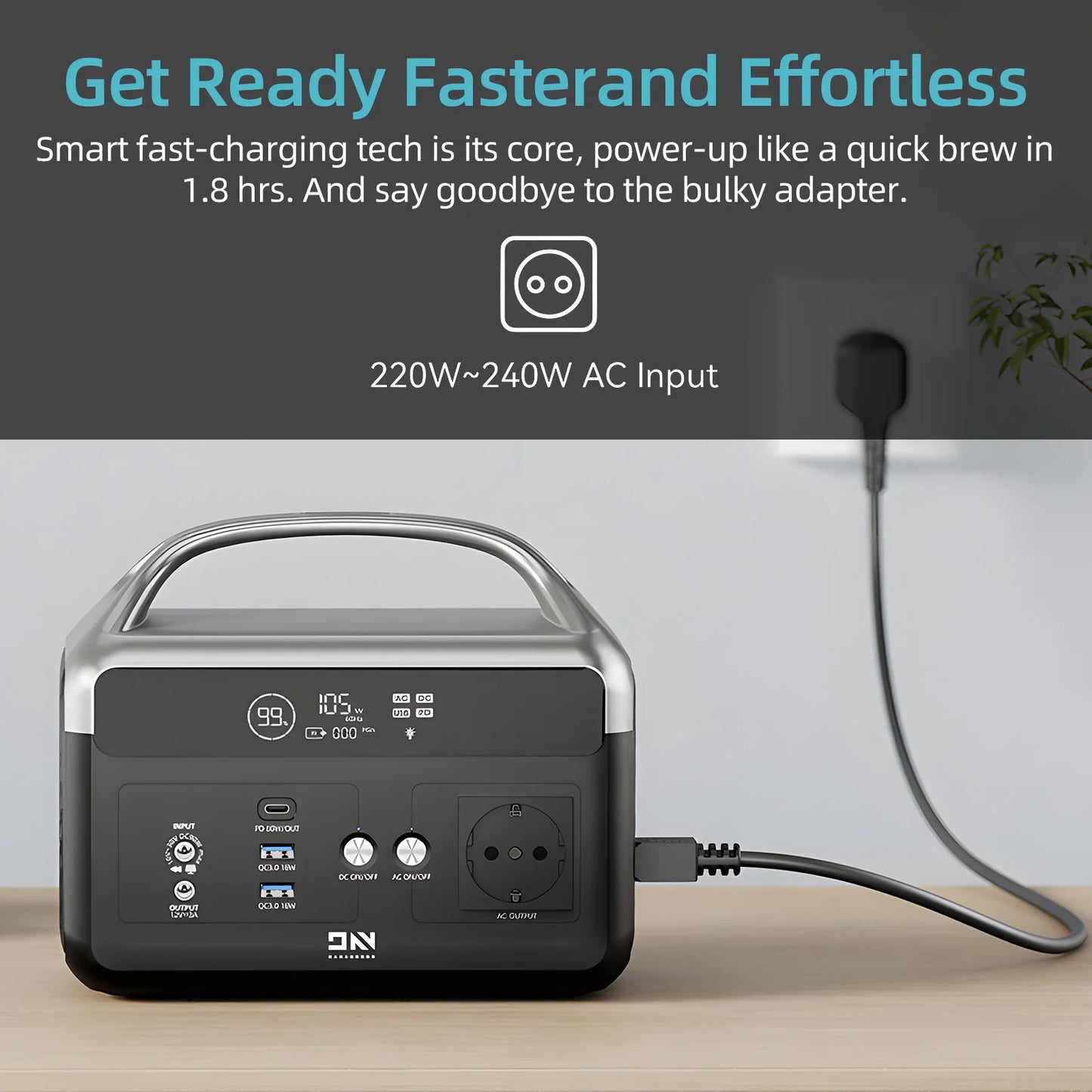 DaranEner NEOZ Portable Power Station 300W 179.2Wh LiFePO4 Battery AC DC Outdoor Pure Sine Wave Emergency Backup Power Supply