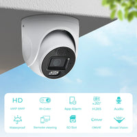 POE 4K 8MP IP Camera Outdoor Wide Angle 2.8mm Audio Onvif H.265 AI Humanoid detection Home CCTV Surveillance Camera SD Card Slot