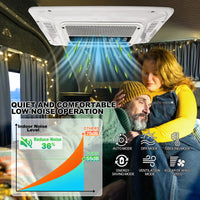 Treeligo 12V/24V Cooling RV Rooftop Air Conditioner 13500BTU Electric Parking Air AC Unit for Motorhome Truck Camper Van Caravan