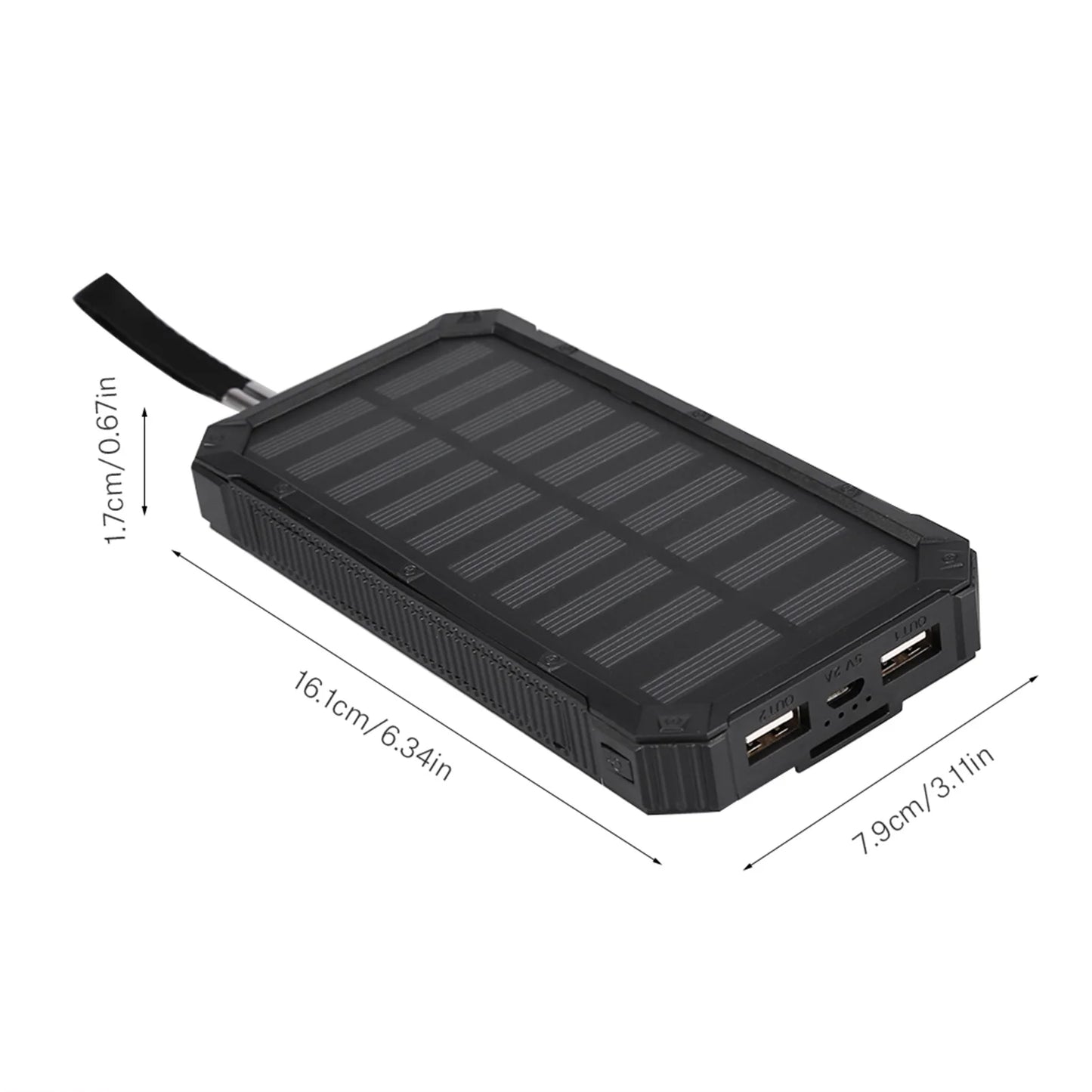 Mobile Power Bank Solar Power Bank Portable 20000mAh Fast Charging Dual USB Polar Mobile Power Bank Case DIY Kit Power Bank Case