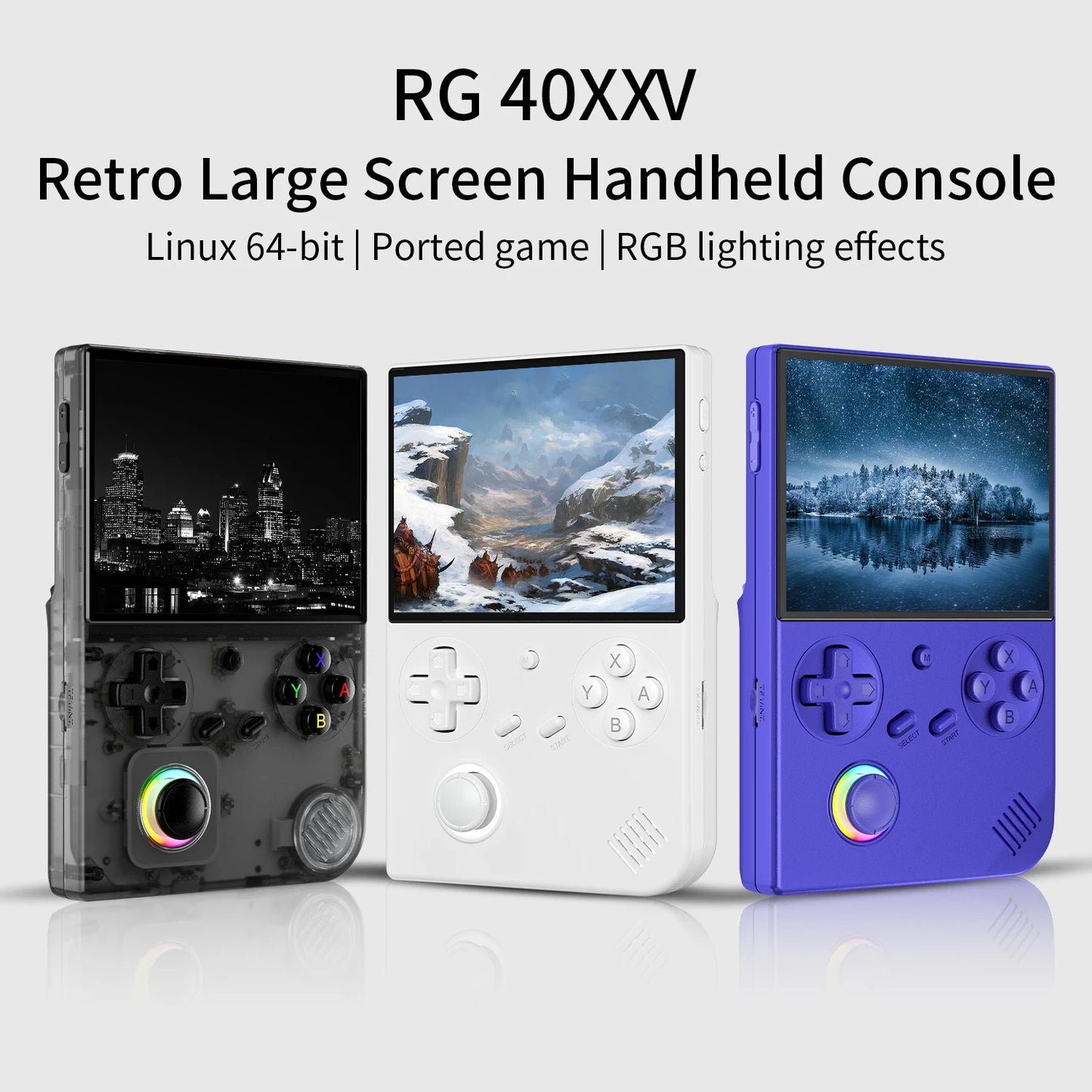 ANBERNIC RG40XXV Retro Handheld Game Console 4'' IPS Screen RGB Joystick Video E-book Player Supports WIFI Streaming HDMI Output
