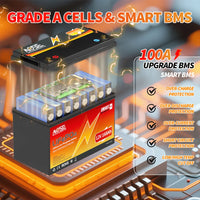 12V 50Ah 100Ah 140Ah 168Ah 200Ah 300Ah Lifepo4 Battery with BMS Bluetooth Deep Cycle Lithium Battery for RV Golf Cart Solar